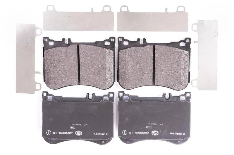HELLA 8DB 355 021-211 Brake pad set - prepared for wear indicator - T2322 - for e.g. BRABUS / MERCEDES-BENZ