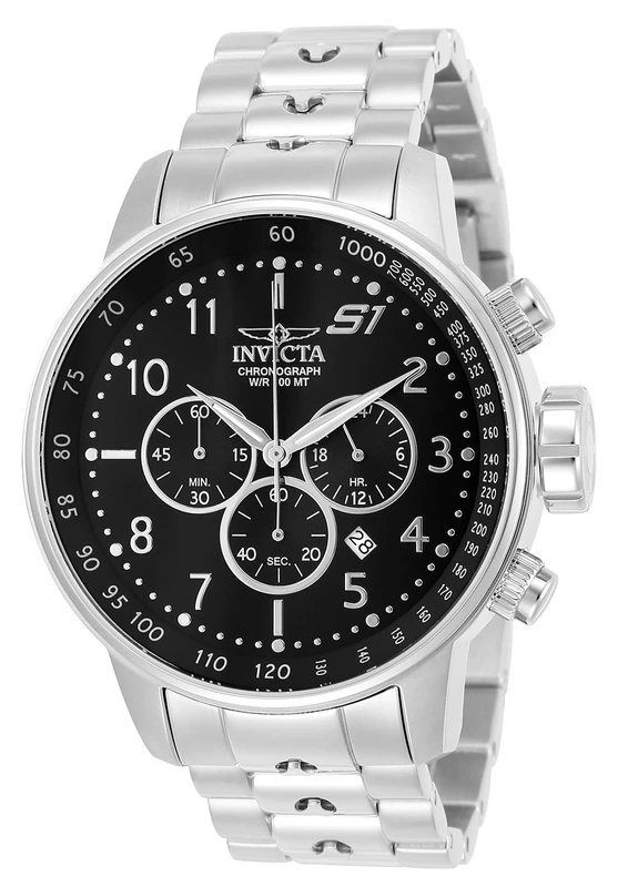 Invicta S1 Rally 23079 Men's Watch - Waterproof - Analogue - Quartz Movement - Stainless Steel with Black dial - 48mm