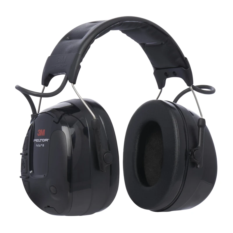 3M PELTOR ProTac III Headset, 32 dB, Black, Headband, MT13H221A
