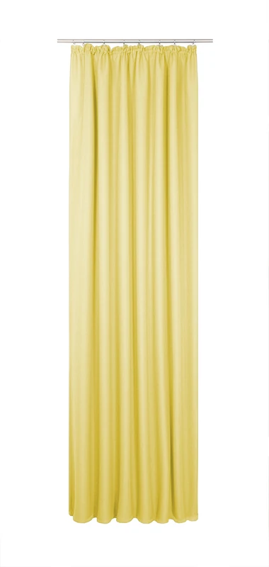 Wirth Curtain with Gathering Tape, Polyester, yellow, 175 x 132 cm - Image 1