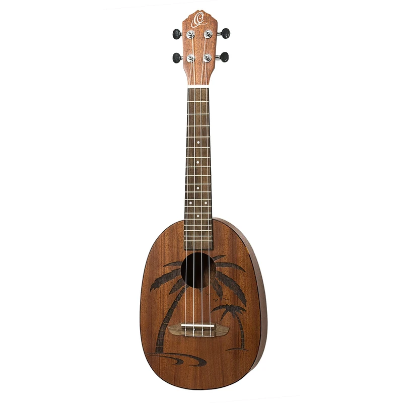 Ortega Guitars Concert Ukulele Acoustic – Bonfire Series – Pineapple Body – Sapele, Natural (RUPA5MM)