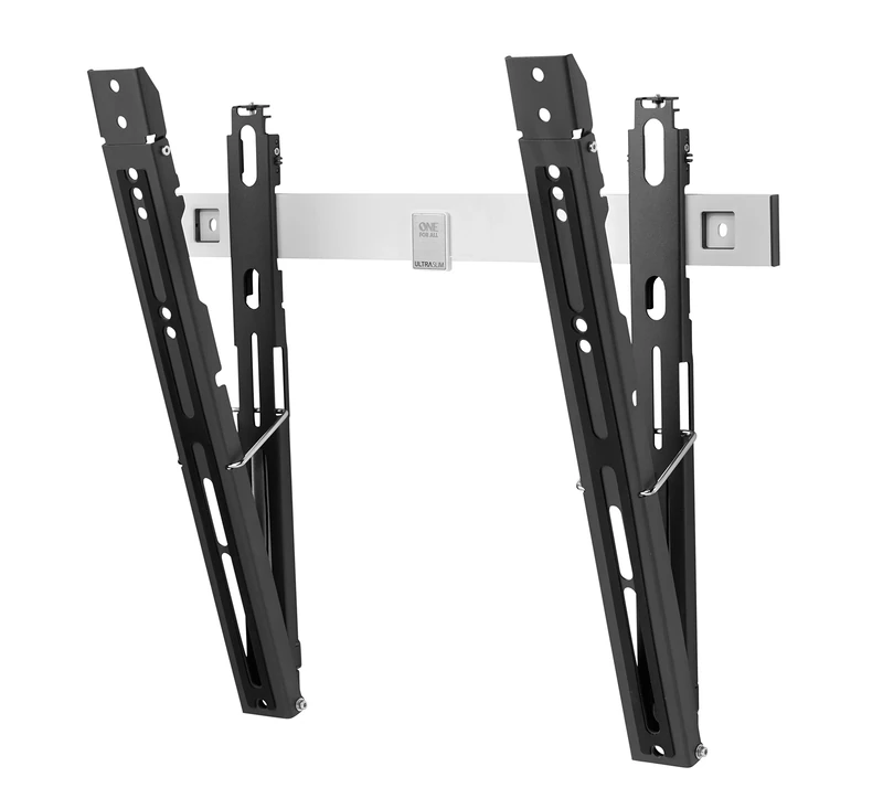 One For All Ultra Slim TV Wall Bracket Mount – Screen size 32-65 Inch - For All types of TVs – 15° Tilt Feature – Max Weight 50kgs – VESA Max 400x400 – Black White– WM6421