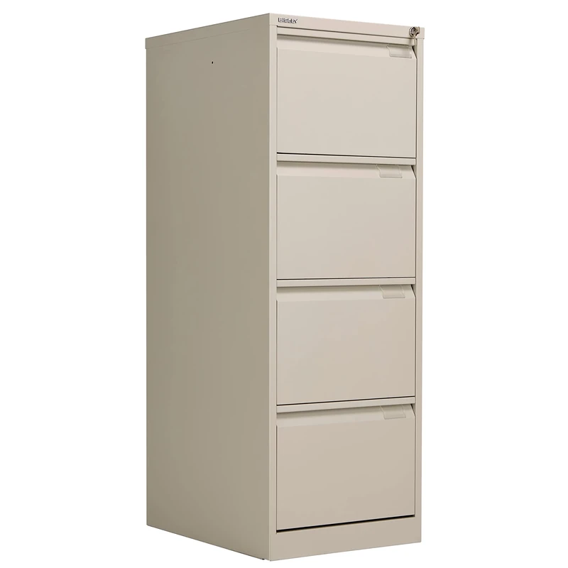Office Hippo Bisley Classic Four Drawer Filing Cabinet - Goose Grey