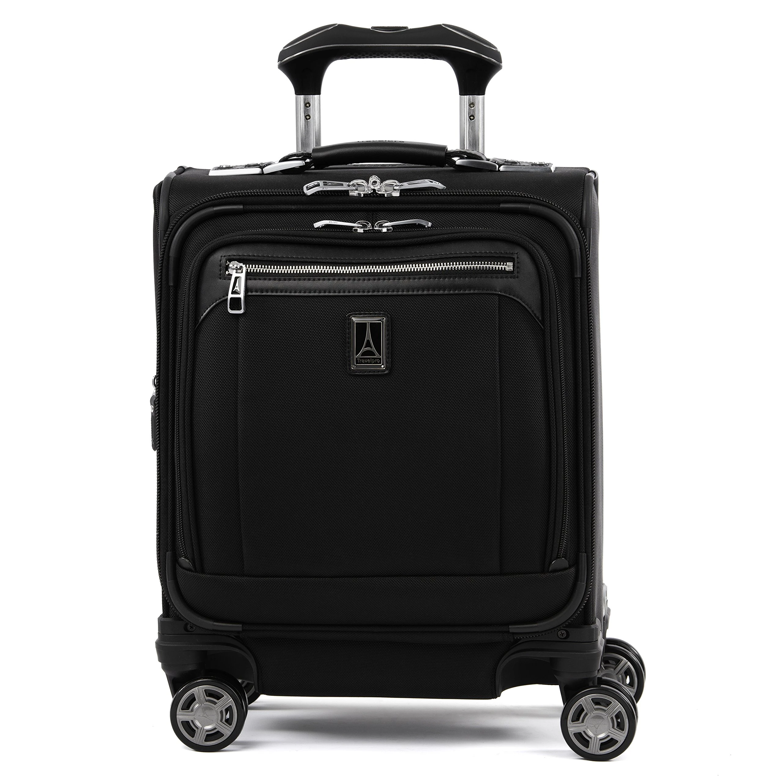 Travelpro Luggage Platinum Elite 16" Carry-on Spinner Tote with USB Port, Shadow Black