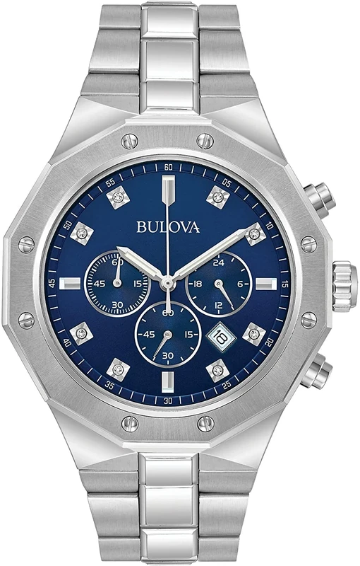 Bulova Men Chronograph Quarz Watch with Stainless Steel Strap 96D138