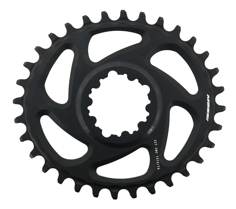 Massi Direct Mount 32T Oval Teeth, Cycling Plates, Black, 32 T