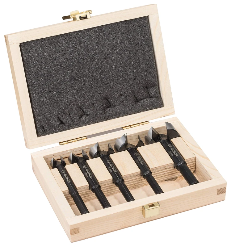 Bosch Professional 5-Piece Forstner Drill Bit Set (for Wood, Ø 15/20/25/30/35 mm, Length 90 mm, Drill Accessories)
