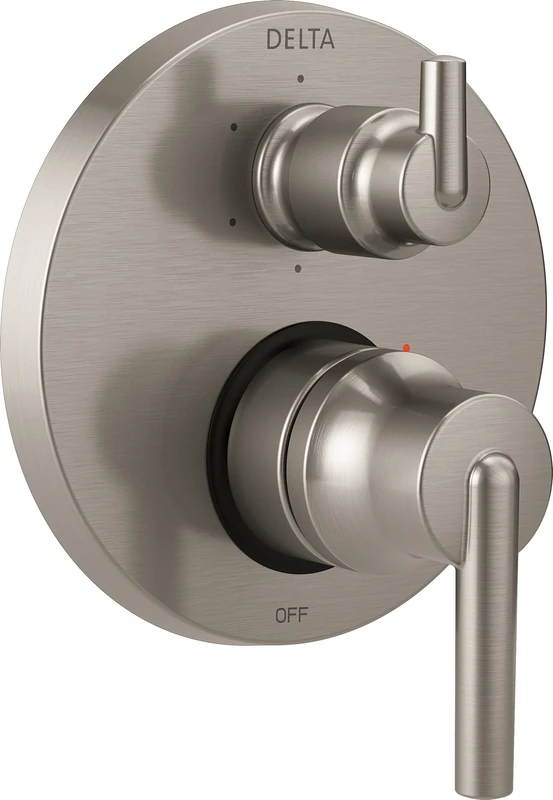 DELTA Faucet T24959-SS, Stainless Trinsic Contemporary Monitor 14 Series Valve Trim with 6-Setting Integrated Diverter