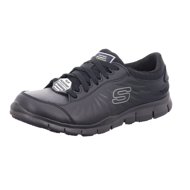 Skechers Women's Eldred Safety Shoes, Black Blk, 5 UK