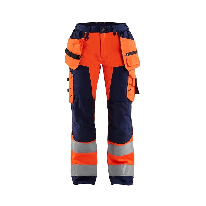 Blakläder 715618115389D23 Size D23 "High-Vis" Ladies Trousers with Nail Pockets - Orange/Navy Blue