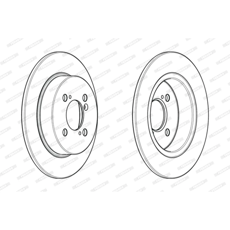 FERODO Brake Disc | DDF2071C | OE-Matching Quality | Smooth & Quiet Braking | Pack of 2