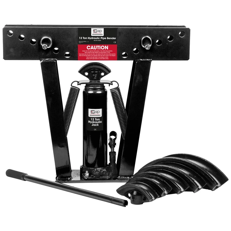 SIP 12 Ton Hydraulic Pipe Bender – Steel Metal Tube Bender with 6 Forming Dies - Image 1
