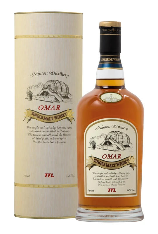 Nantou Omar Sherry Cask Single Malt Whisky, 70 cl