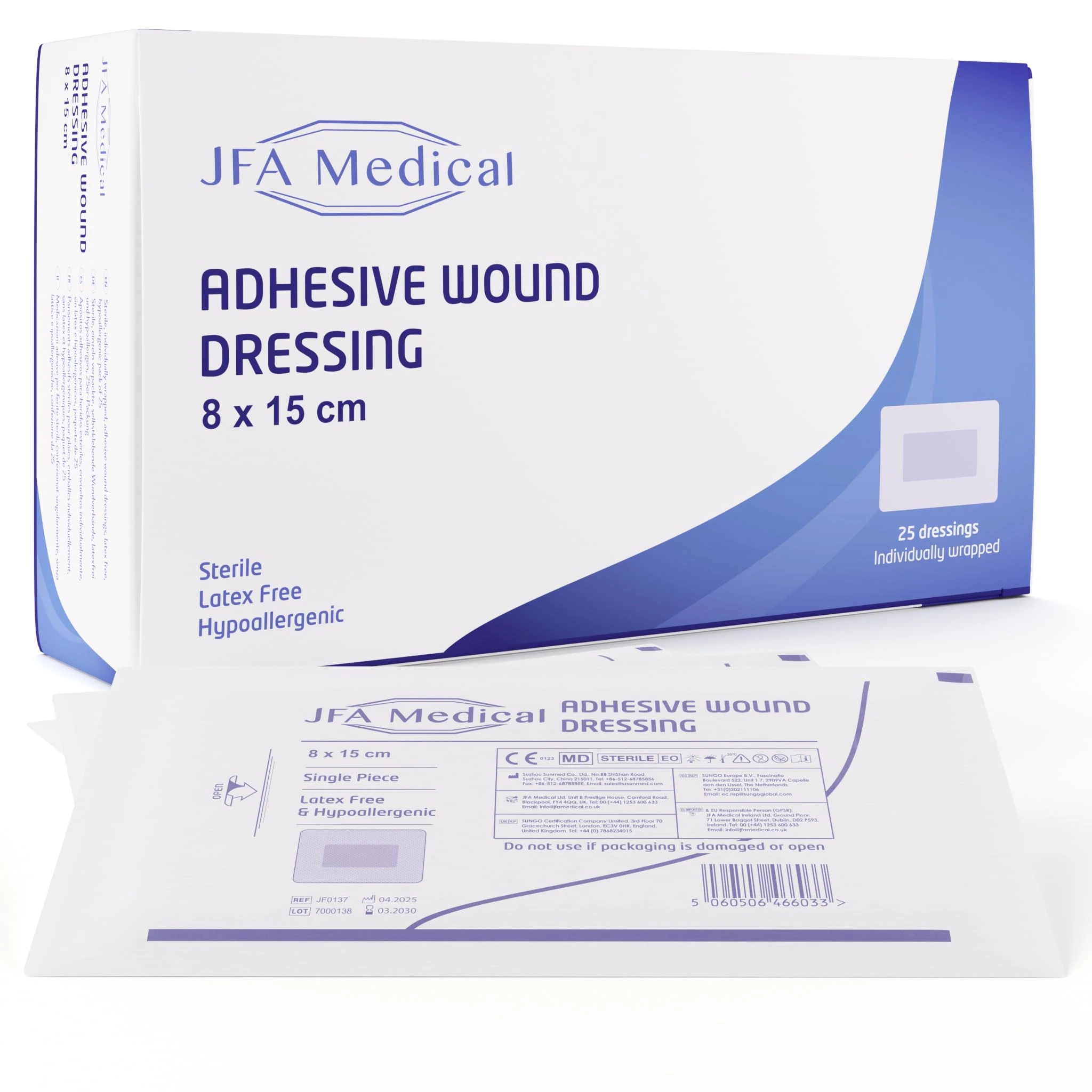 Pack of 25 Adhesive Wound Dressings (80mmx150mm)