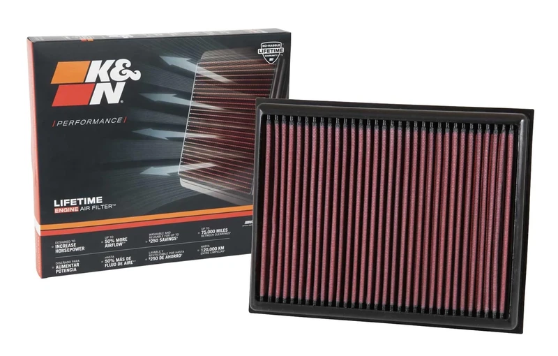 K&N Engine Air Filter: High Performance, Premium, Washable, Panel Filter: 2015-2019 (X220d, X250d, Navara, NP300, NP300 Navara, Alaskan) , 33-3059