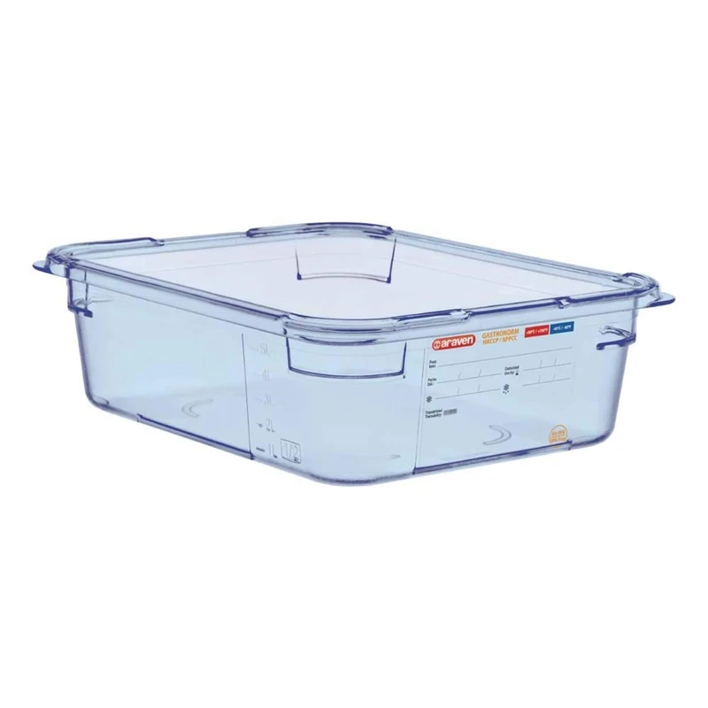 Araven ABS (BPA Free) Blue Container - GN 1/2 100mm - Image 1
