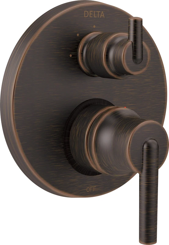 DELTA Faucet T24859-RB, Venetian Bronze Trinsic Contemporary Monitor 14 Series Valve Trim with 3-Setting Integrated Diverter - Image 1