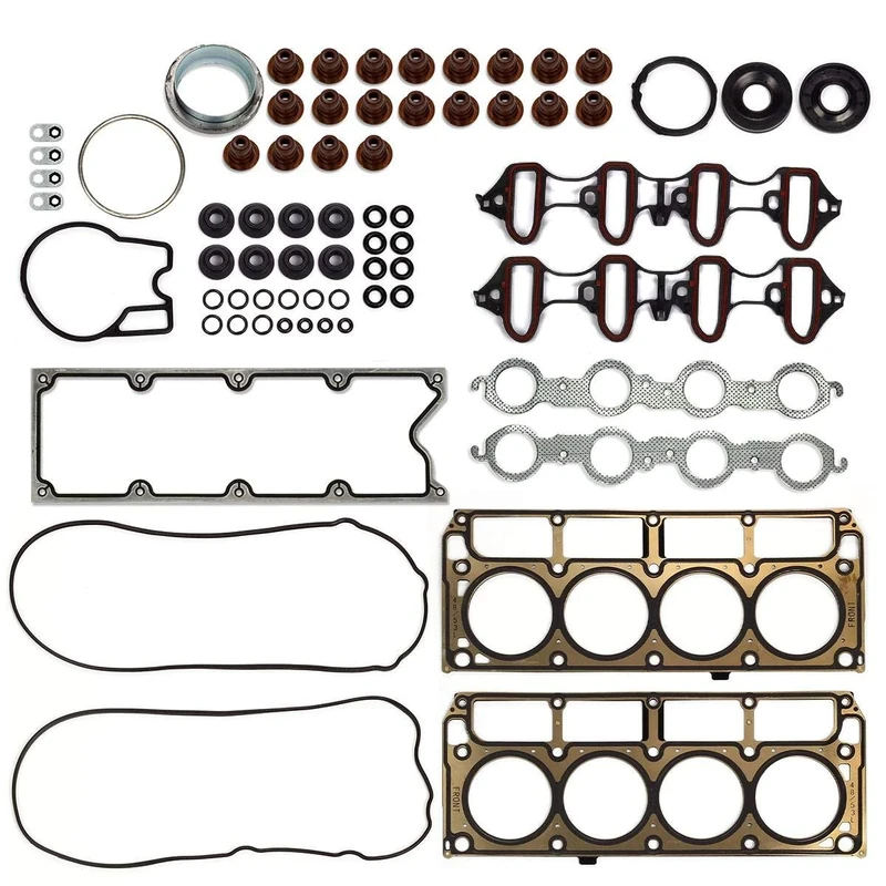 MLS Cylinder Head Gasket Set VIN-C, M, P, T Compatible with Suburban Avalanche Silverado Sierra Savana Express Tah Replacement For Rainier Escalade 4.8L 5.3L V8 OHV CS9284 HS9292PT