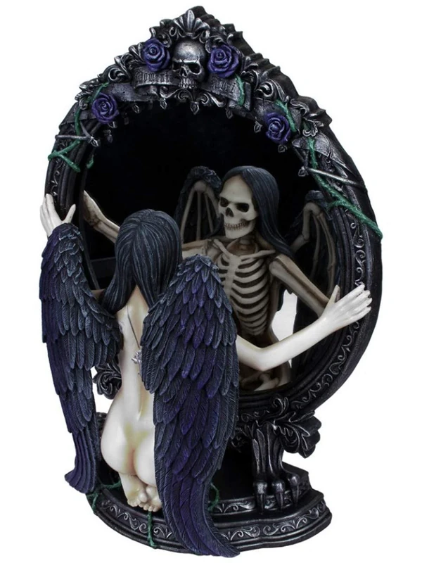 Nemesis Now Fates Reflection 33cm Figurine, Resin, Black, One Size