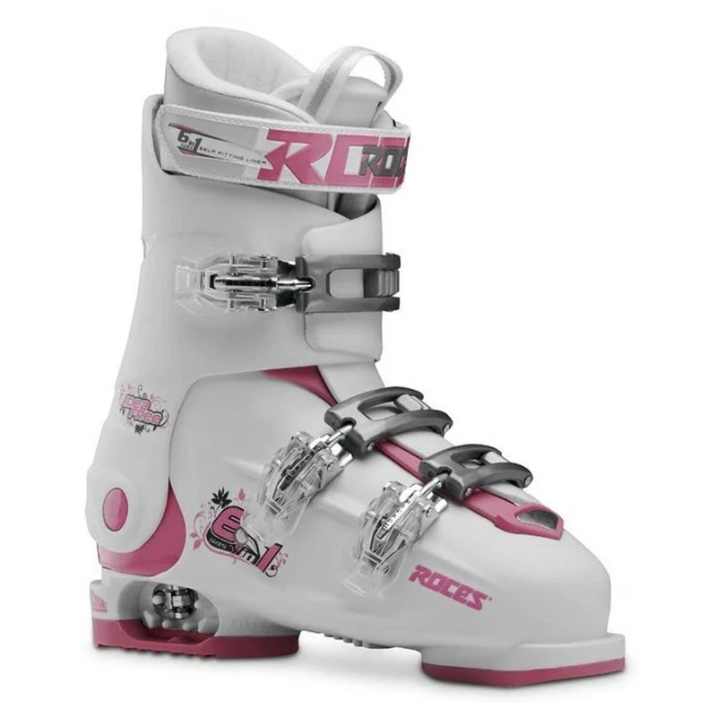 Roces Idea 22.5 ? 25.5 Children's Ski Boots Children's Adjustable, Children's, IDEA 22.5-25.5, white-deep pink, UK 4-8