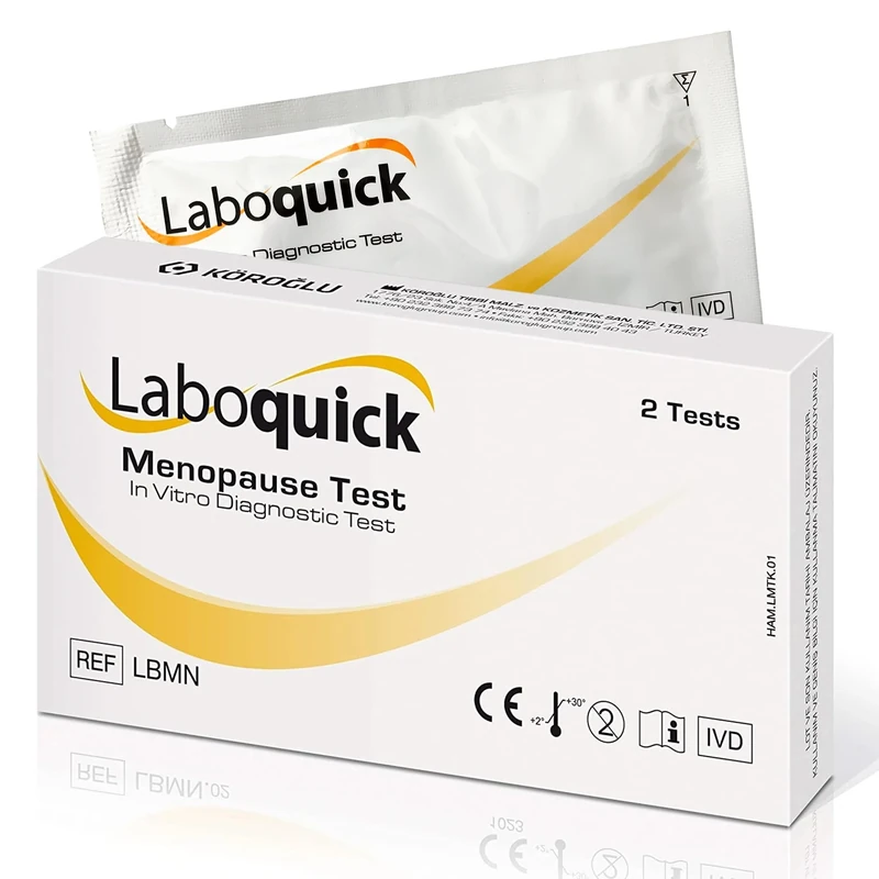 Laboquick Menopause Test Kit for Women - 2 Test Pack - FSH Hormone Testing Kit Women - Self Check Perimenopause, Premenopause & Early Detection, Easy at Home Menopause Tests