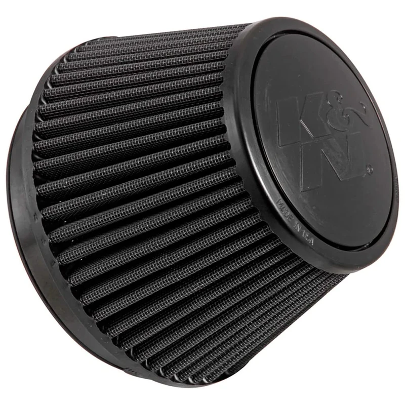 K&N Universal Clamp-On Air Filter: High Performance, Premium, Washable, Replacement Filter: Flange Diameter: 6 In, Filter Height: 4.875 In, Flange Length: 1 In, Shape: Round Tapered, RU-3106HBK