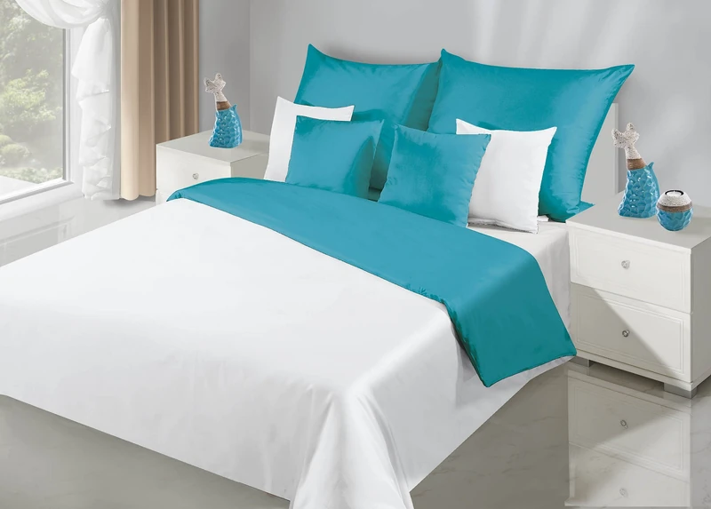 EuroF Irany POS/N/Nova/B + TUR4 Duvet Set, White, 220 x 200 x 1 cm Maco Satin