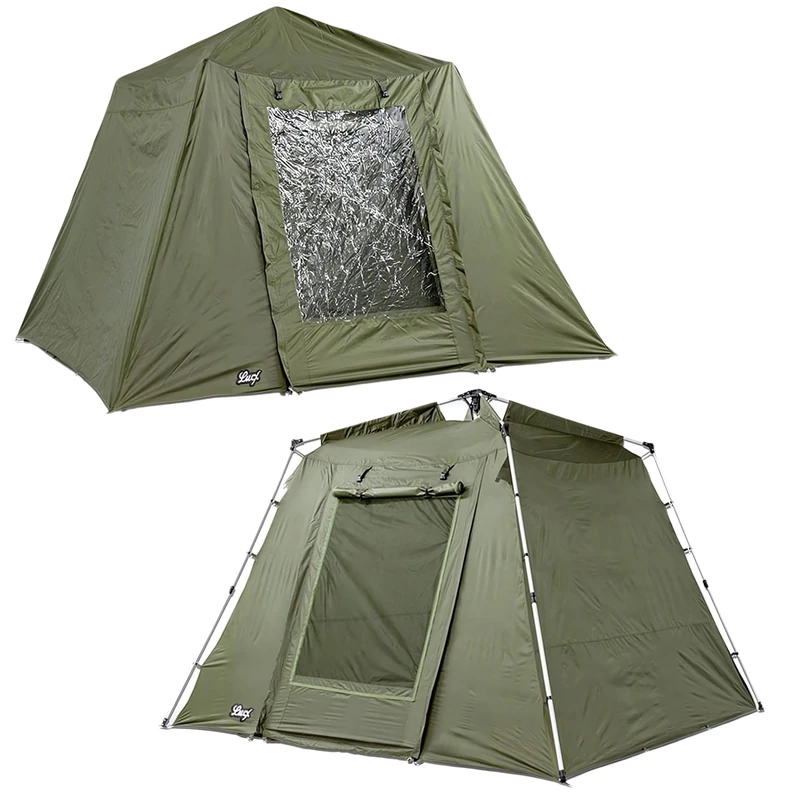Lucx® Marder Bivvy + Winterskin 1 - 2 - 3 Man Fishing Tent + Carp Throw + Overwrap 1 - 2 - 3 Man Fishing Tent 10,000mm Camping Tent