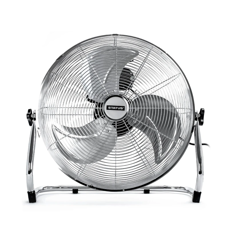 Status Floor Fan | 16 Inch Portable Fan | 3 Speed Adjustable Angle Fan | Chrome | S16CFLOORFAN1PKB [Energy Class A]
