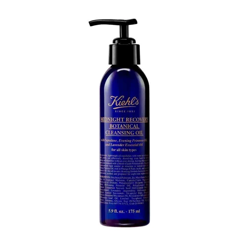 Kiehl's Midnight Recovery Botanical Cleansing Oil, Makeup Removing Oil Cleanser, Non-comedogenic, 175Ml