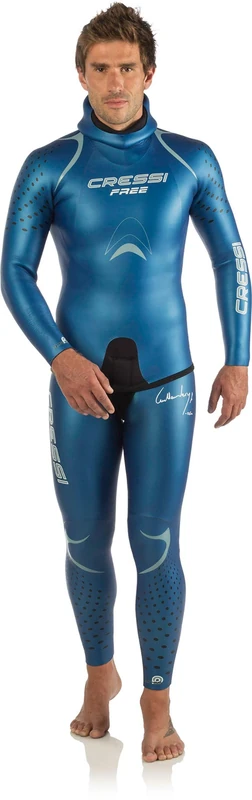 Cressi Men's Man Wetsuit, Blue Metallized, X-Large/Size 5