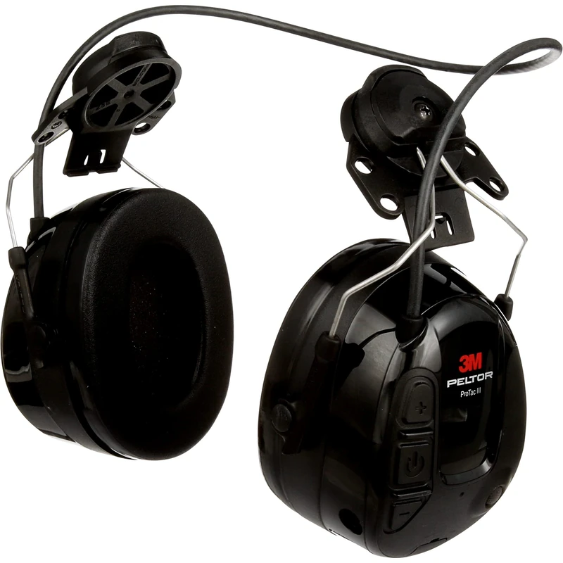 3M PELTOR ProTac III Headset, 31 dB, Black, Helmet Mounted, MT13H221P3E