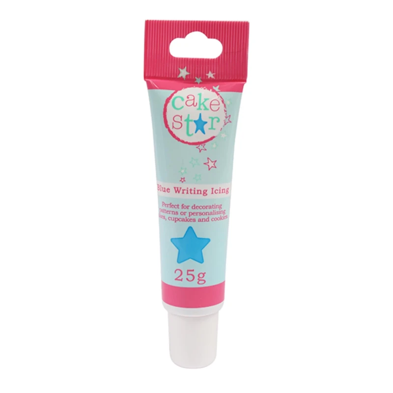Cake Star Writing Icing, Tubes, Frosting Pens With Icings Ready To Use, Vibrant Colour, Create Edible Decorations & Your Own Personalised Messages & Designs - Blue 25g