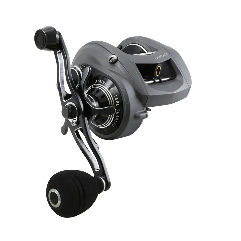 Okuma Komodo SS Large Capacity Low Profile Baitcaster, KDS-471P, 130 yds-30LB, Power Handle