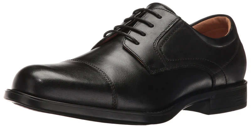 Florsheim Men's Medfield Cap Toe Oxford, Black, 8.5 UK