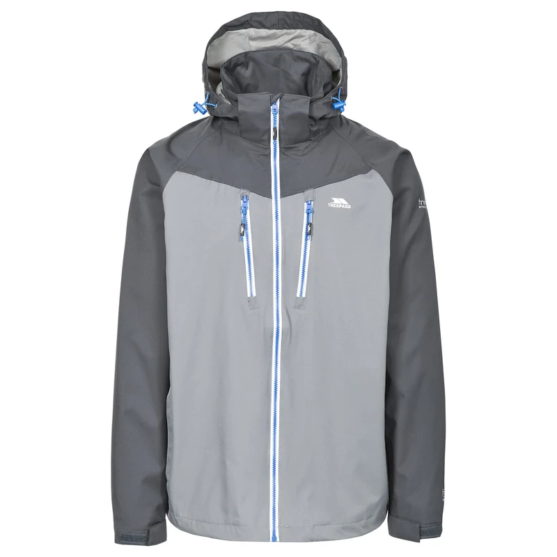 Trespass Waterproof Boone Men's Outdoor Hooded Jacket available in Storm Grey - Small