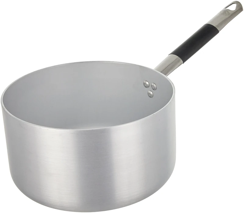 Pentole Agnelli Aluminium 3 Mm. Thick Professional Induction Deep Cool Saucepan With Tubular Handle, Diameter 24 Cm.