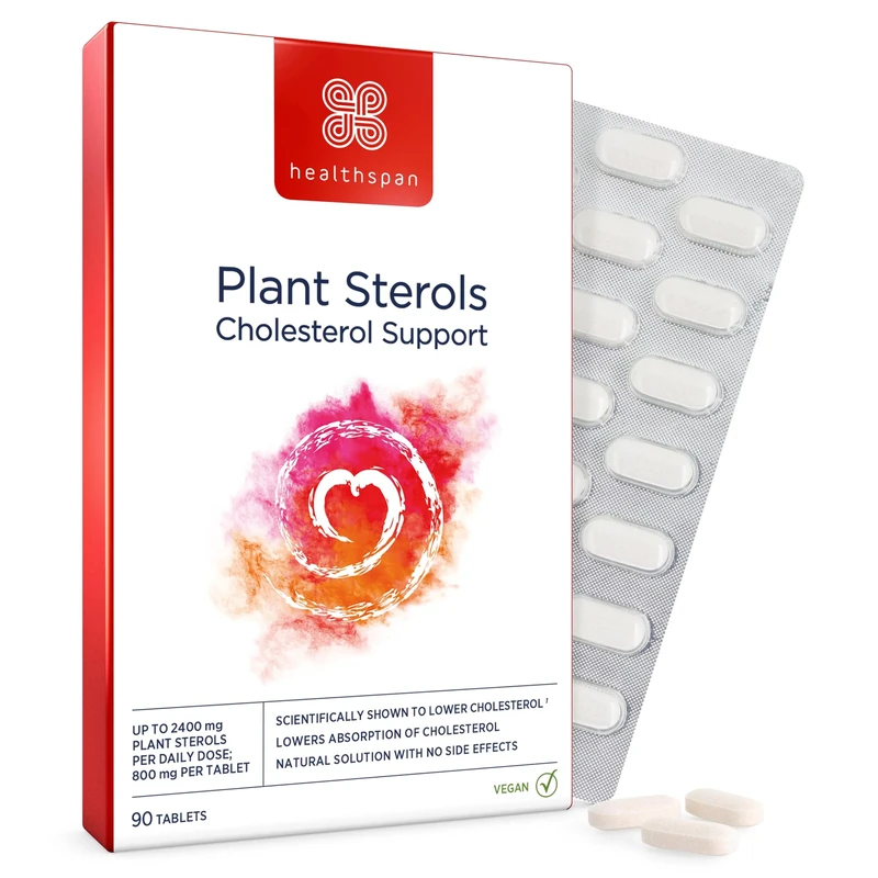Healthspan Plant Sterols 2400mg – 90 Tablets – High Strength – Supports Normal Cholesterol Levels – UK Manufactured