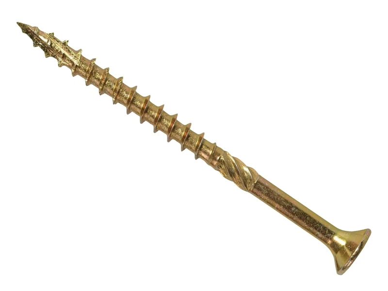 ForgeFast Elite Fast-Start Woodscrews | 6.0 x 240mm | Zinc Yellow | Box 100