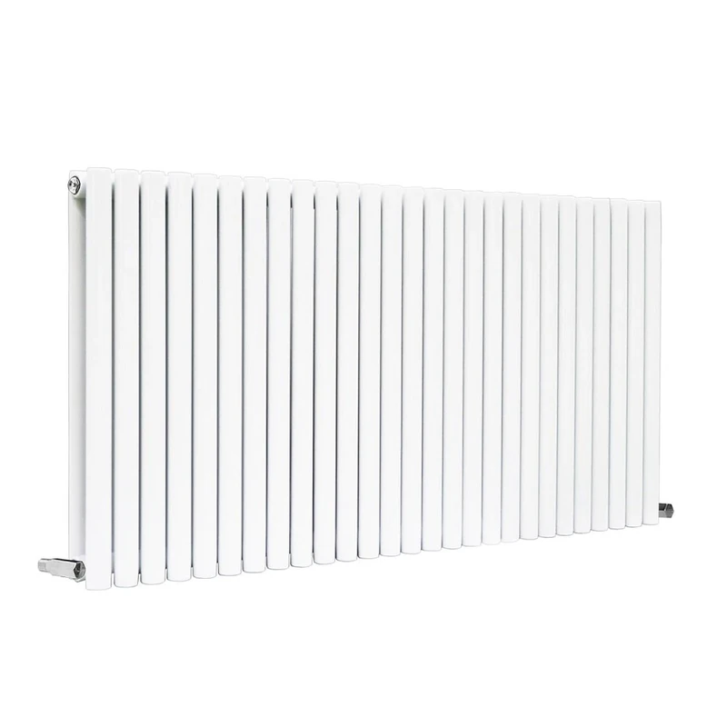 NRG 600x1593 Oval Column Designer Radiator Bathroom Central Heating Double Panel White