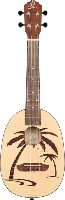 Ortega Guitars Concert Ukulele Acoustic – Bonfire Series – Pineapple Body – Spruce, Sapele, Natural (RUPA5)