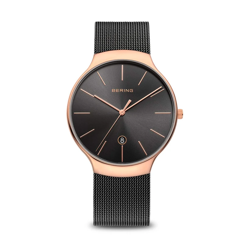 BERING Unisex Analog Quartz Classic Collection Watch with stainless steel Strap and Sapphire Crystal 13338-262 - Image 1