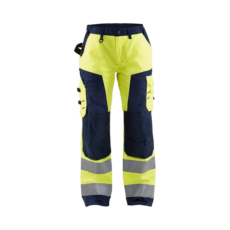 Blakläder 715518113389D25 Size D25 "High-Vis" Ladies Trousers without Nail Pockets - Yellow/Navy Blue