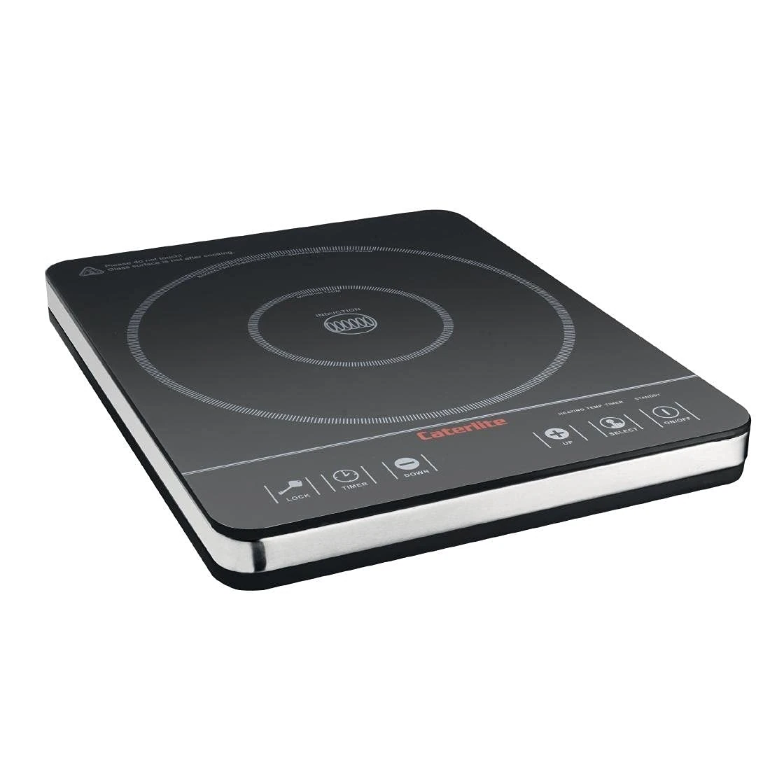 Caterlite Induction Hob for Professional Kitchen and Restaurants 2000W - Timer and Auto Shut Off, 10 Power Settings and Instant Heat CM352