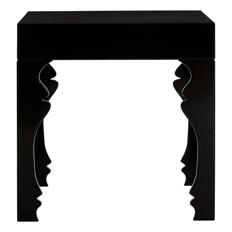 Premier Interiors Side Table, MDF, Black, One Size