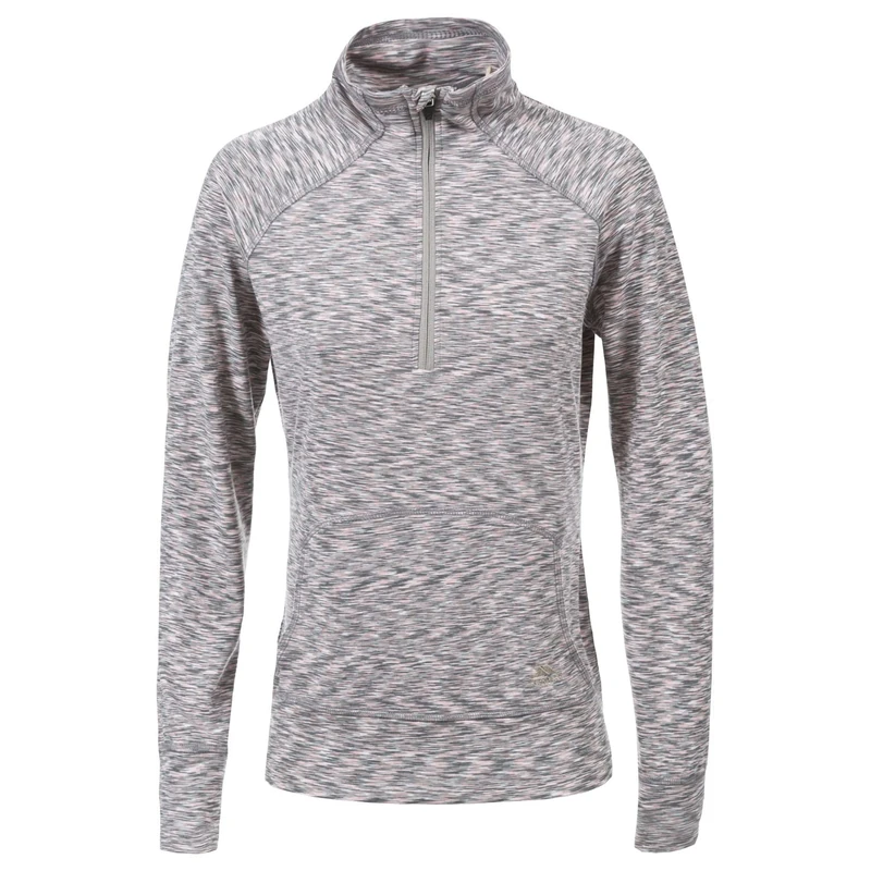 Trespass Longsleeved Active Top - Cool Grey Marl, 2X-Large - Image 1
