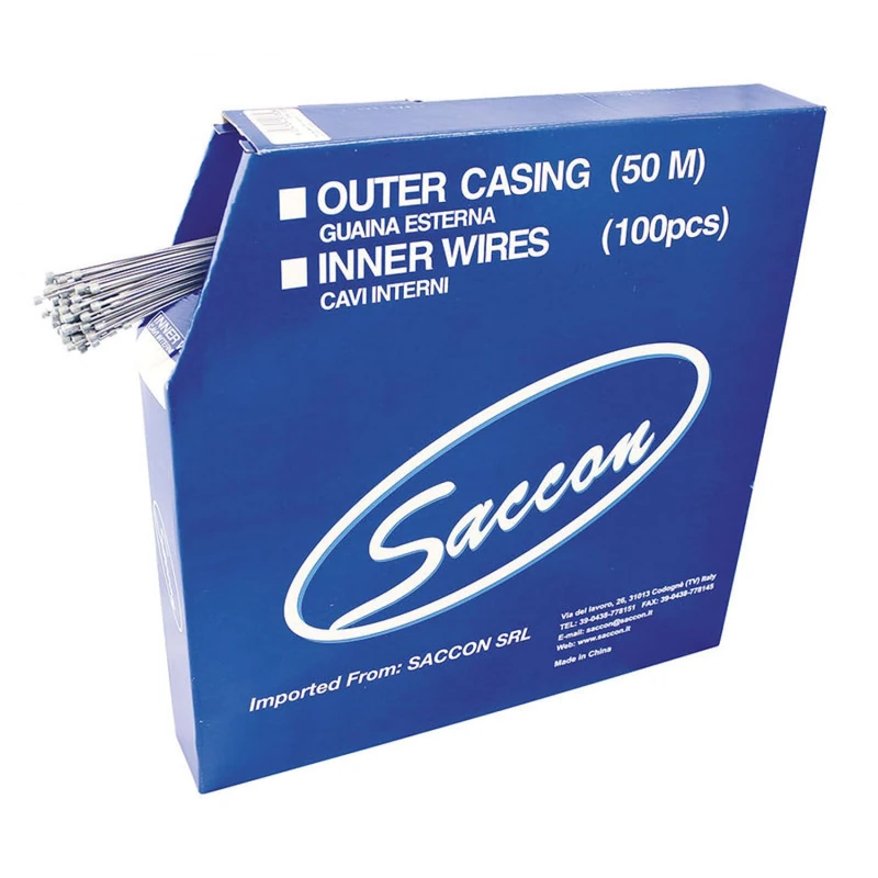 SACCON 257404 100 Cables De Cambio Steel Stainless Steelidable 1.1-2250 mm for adults, built for everyday use, 2250 mm, steel, stainless steel