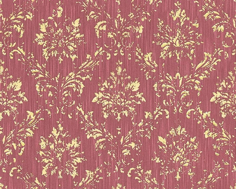 Architects Paper Textile Wallpaper Metallic Silk Wallpaper with Ornaments Baroque 10.05 m x 0.53 m Metallic Red Made in Germany 306626 30662-6
