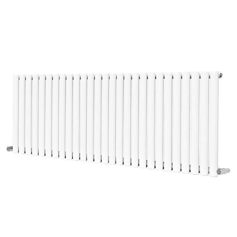 NRG 600x1593 Oval Column Designer Radiator Bathroom Central Heating Single Panel White