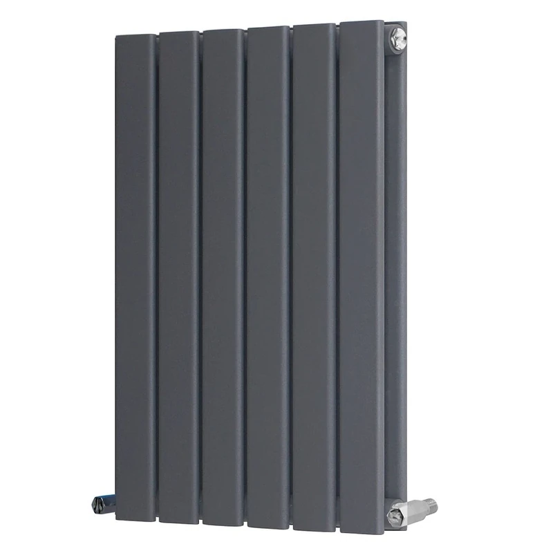 NRG Horizontal Designer Flat Double Panel Column Radiator Anthracite Bathroom Heater 600x408 Central Heating